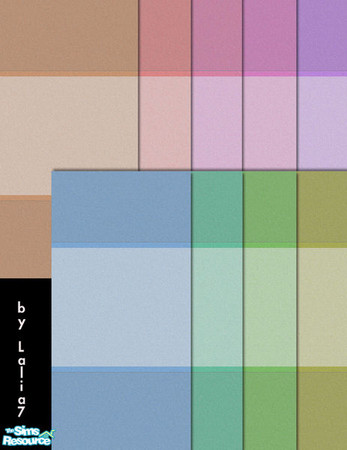 Sims 2 — Three-rows wallpapers by LALIA7 — A serie of wallpapers imitating paint, in eight soft bright colours.