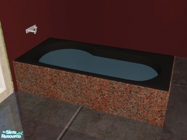 Sims 2 — "Carne" Tub by Roboty — A contamporary marble tub that is styling as can be, part of the