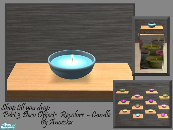 Sims 2 — Shop part 3 - Candle by AnoeskaB — Blue candle. Part of "Shop till you drop part 3, Deco Objects