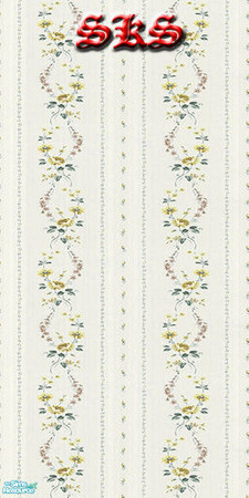 Sims 2 — Floral Twist AL set - Yellow by 71robert13 — Floral double helix twists divided by rosebud stripes in yellow