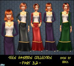 Sims 2 — Teen Fashion Collection - part 32 - by BBKZ — Medieval style. Available as everyday and formal. No mesh needed.