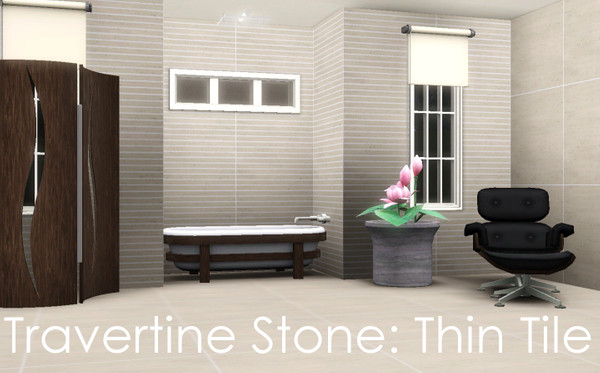 Sims 3 — Travertine stone-Thin Tile by Peacemaker_ic — Natural travertine stone tiles 2 colour palettes