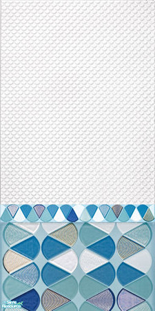 Sims 2 — Ocean - White&Turquoise Wall04 by ayyuff — 