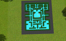 Sims 3 — Pac Man Garden Maze by Sir_Shades — No version of Pac Man is in the maze. There is also no fruit in the maze. I