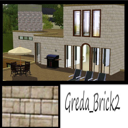 Sims 3 — Brick2 by Greda — Brick Wall