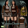 Sims 3 — Warrior Dress Top by feeksje — Fantasy wear .Leather and metal. This is meant as a dress ,but usable as a