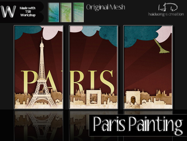 Sims 3 — Paris Painting by haiduong — A lovely and colorful scrap art photography of Paris city. Enjoy.