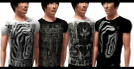 Sims 3 — UM Printed T-Shirts for males by UM_Creations — Four printed t-shirts for your gorgeous male sims. Three