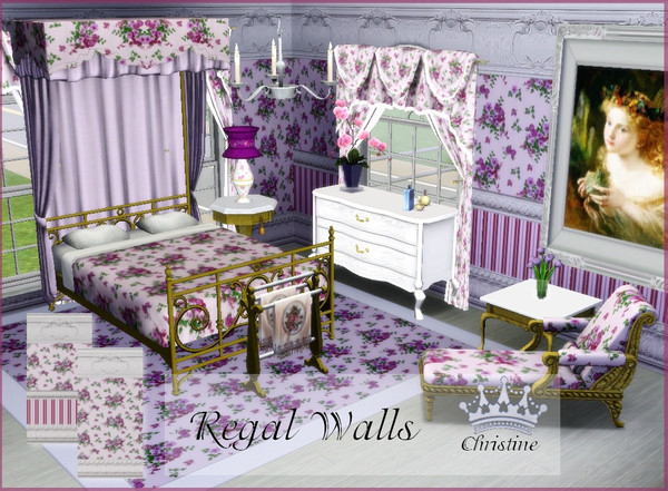 Sims 3 — Regal Walls By Christine by cm_11778 — A new wall set for your Sim homes. There are two new walls in this set