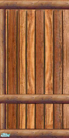 Sims 2 — Wood Wall Set - left wall by greeksim — It is good for cabins on the mountain ( I am just building one with