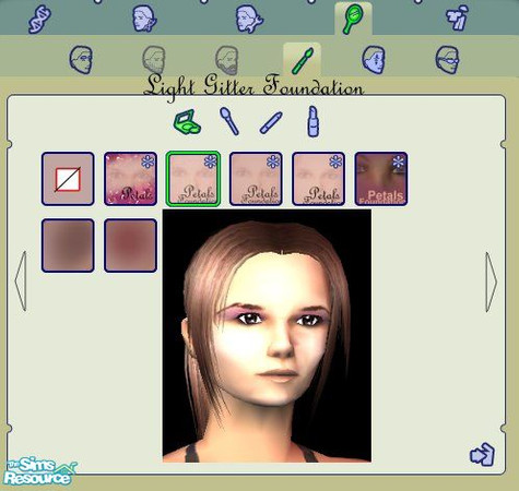 Sims 2 — Light Foundation by kollens — With a light glitter dusting. 