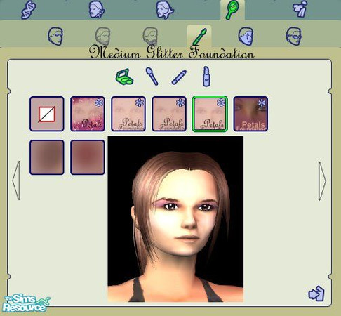 Sims 2 — Medium foundation by kollens — With a light glitter dusting.