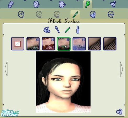 Sims 2 — Black Lashes by kollens — More realistic then the in game lashes.