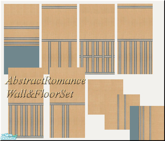 Sims 2 — AbstractRomanceSet by The_Unicorn — Just some Blue with Caramel Walls and Floors