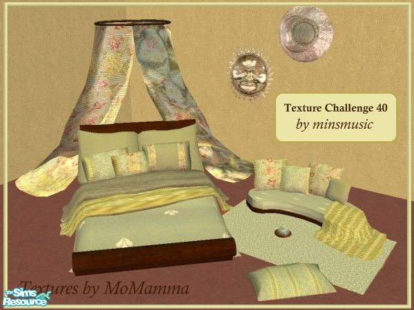 Sims 2 — TC 40: Parisian Bedroom by minsmusic — These recolours are based on the gift set from Ama from Sims in Paris.