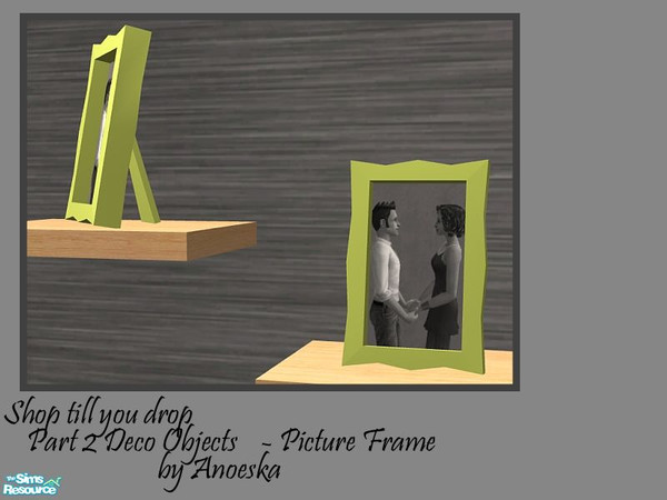 Sims 2 — Shop part 2 - Picture frame by AnoeskaB — Lime green picture frame. Part of "Shop till you drop part 2,