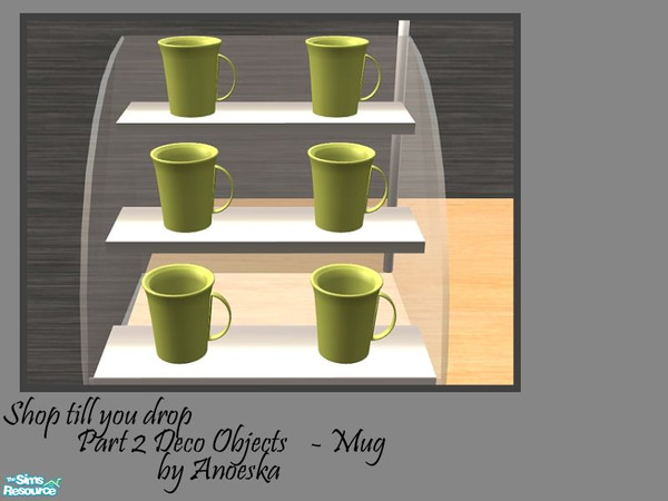 Sims 2 — Shop part 2 - Mug by AnoeskaB — Lime green mug. Part of "Shop till you drop part 2, Deco Objects".
