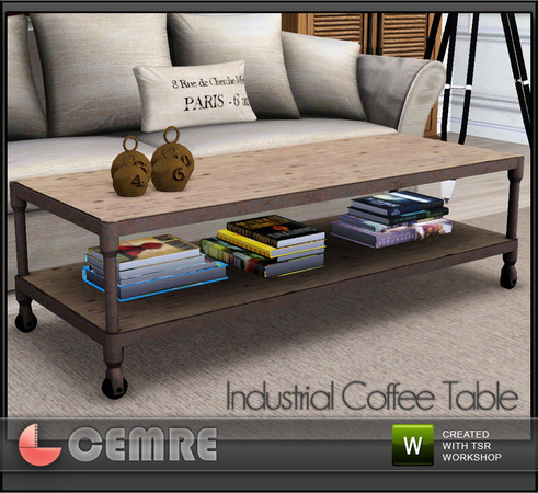Sims 3 — Mojito Home Collection Industrial Coffee Table by cemre — Dutch industrial Coffee Table is inspired from