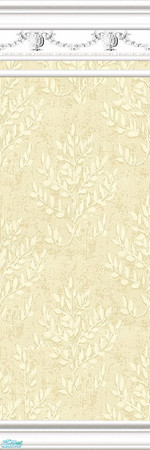 Sims 2 — jsf2RSNRGoldenBranches by jsf — Creamy, leafed branches give pattern to this golden, beige wallpaper that is