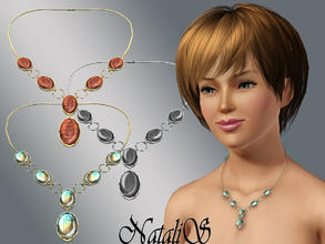 Sims 3 — NataliS necklace with gems 007 FA- FE by Natalis — New mesh necklase FA-FE.