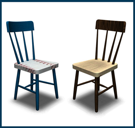 Sims 3 — Baseball Set Dining Chair by rebecah — Baseball Set Dining Chair by Rebecah