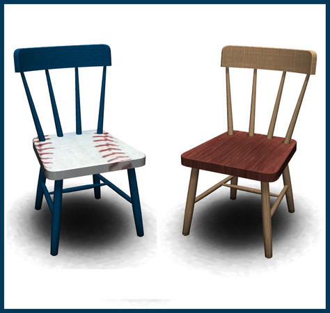 Sims 3 — Baseball Set Toddler Sized Dining Chair by rebecah — Baseball Set Toddler Sized Dining Chair - works the same as