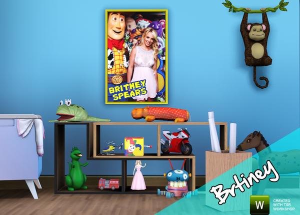 Sims 3 — Britney Poster by VoodooBG — Painting poster teen room