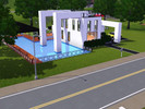 Sims 3 — Big House by jeremydev — Maison sur 1 &eacute;tage. Au RDC : Salon, salle &agrave; manger avec cuisine