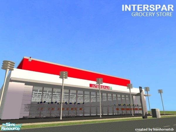Sims 2 — INTERSPAR GROCERY STORE by ivanhorvatsb — INTERSPAR GROCERY STORE (Complete it furnishing and decorating)