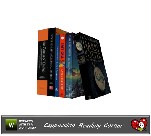 Sims 3 — Cappuccino Reading Corner Books_5 by mensure — Cappuccino Reading Corner Books by mensure. Three variations.