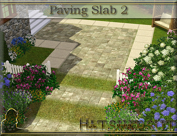 Sims 3 — Paving Slab 2 by hatshepsut — Stone paving terrain paint
