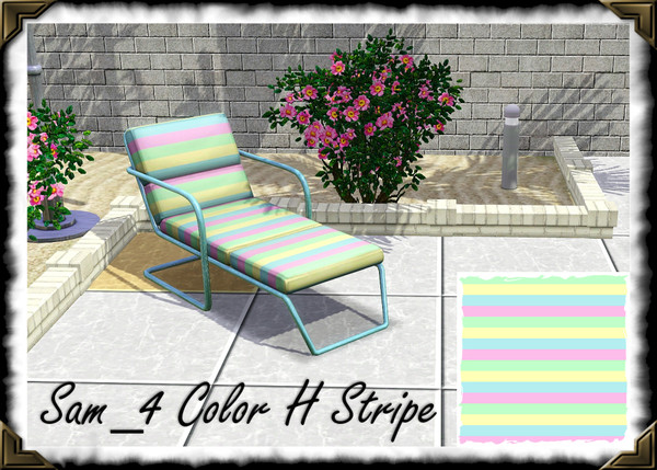 Sims 3 — Sam_4 Color H Stripe by frisbud — Just your basic, run of the mill, 4 color horizontal stripe pattern