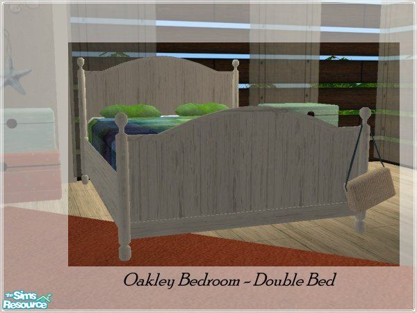 Sims 2 — Oakley Bedroom - Double Bed by mky1374 — White recolour for the Oakley Bedroom Double Bed