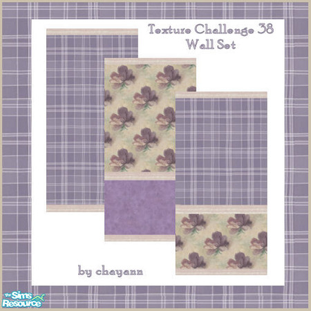 Sims 2 — Texture Challenge 38 Wall Set by chayann — These lovely wallpapers will match any TC38 room - Enjoy!