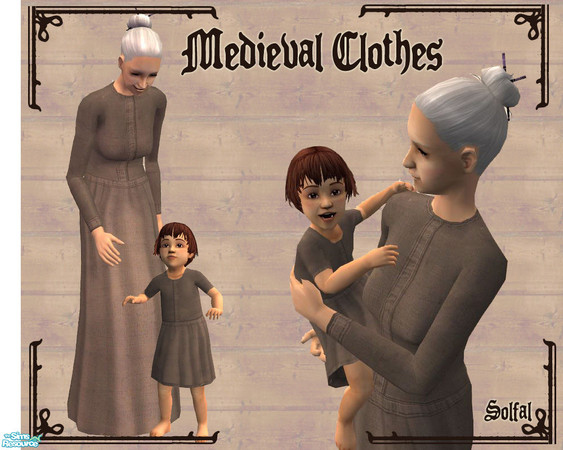 Sims 2 — Medieval Clothing by solfal — After a recuest i decided to uppload the medieval clothes I made for my preview