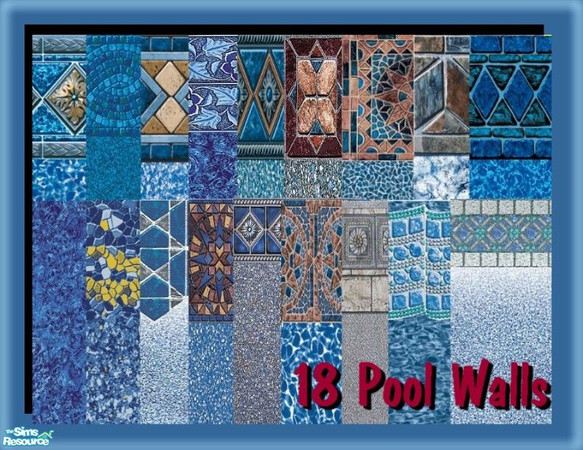 Sims 2 — Community Project: Pool Walls by simscom — Brought to you by the Sims2 Community Project....Please enjoy this