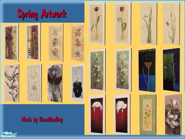 Sims 2 — Community Project Painting Set by simscom — Brought to you by the Sims2 Community Project....Please enjoy this