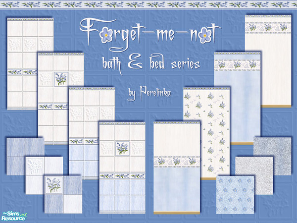 Sims 2 — B&B: FORGET-ME-NOT by perelinka — FORGET-ME-NOT bath and bed series. All you need for your bedroom: have a
