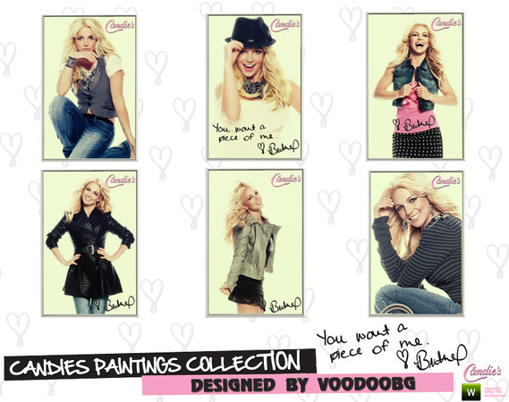 Sims 3 — You want a piece of me Britney Spears Paintings Collection by VoodooBG — New collection by Candie's designed by