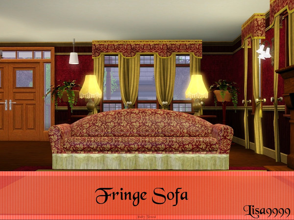 Sims 3 — Comfy Fringe Set Sofa by lisa9999 — Sofa comfy antiquel sitting room. Lisa9999 TSRAA