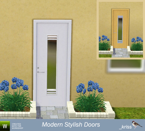 Sims 3 — Modern Stylish Doors - Bergamo Single by Kriss — Part of the Modern Stylish Doors Set. Stylish door that will