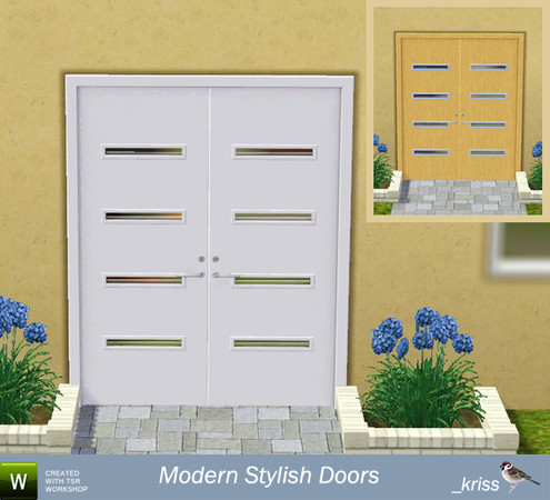 Sims 3 — Modern Stylish Doors - Koto Double by Kriss — Part of the Modern Stylish Doors Set. Stylish door that will