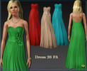 Sims 3 — 26 FA Dress  by Glamurita by Glamurita — 1 channels recolorable, 3 colors included, Mesh By me.