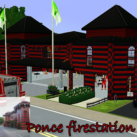 Sims 3 — Ponce firestation by pinkpanter77 — This is my firestation for ambition I try to maked the most similar to the