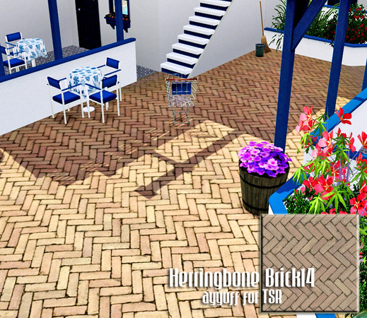 Sims 3 — Herringbone Brick14 by ayyuff — 