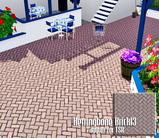 Sims 3 — Herringbone Brick13 by ayyuff — 