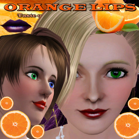 Sims 3 — Orange Lips by Veronica_Nightmare — Taste of an Orange.