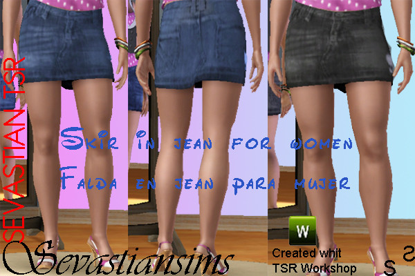 Sims 3 — Sevastiansims_Skirtjean by SEVASTIAN — No Description