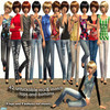 Sims 2 — Outfits 13 - M&M Untucked by irene_busy — This set has 42 mix&match items (21 tops and 21 bottoms -