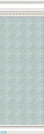 Sims 2 — jsf2CERTilesWatercolors by jsf — White, cottage style, mouldings enhanced by an egg and dart motif, hold glass